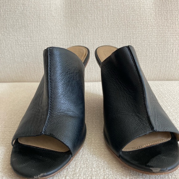 Black Leather Sandals - Picture 3 of 5